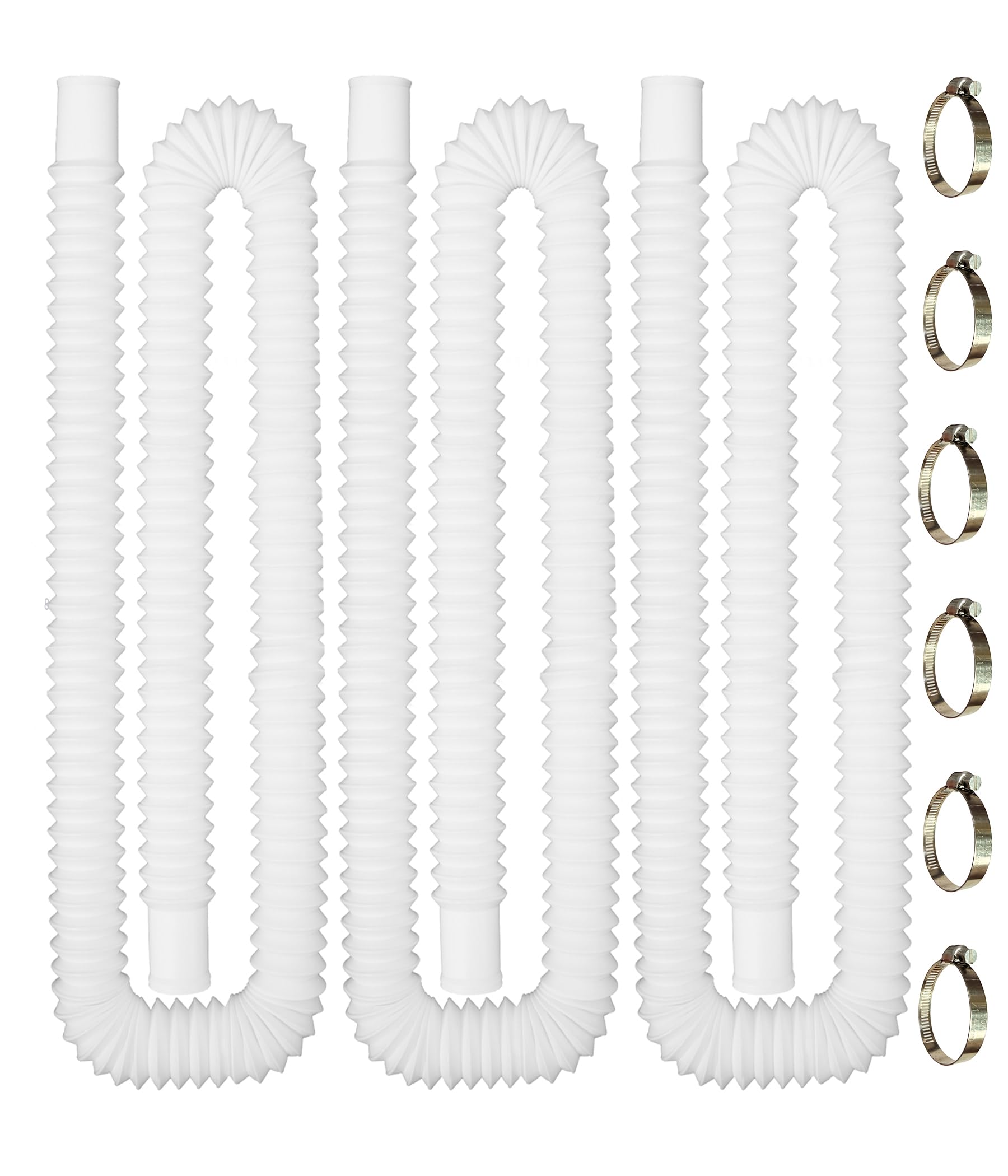 YHSXLG 1.5 inch pool hose, white colour, front view