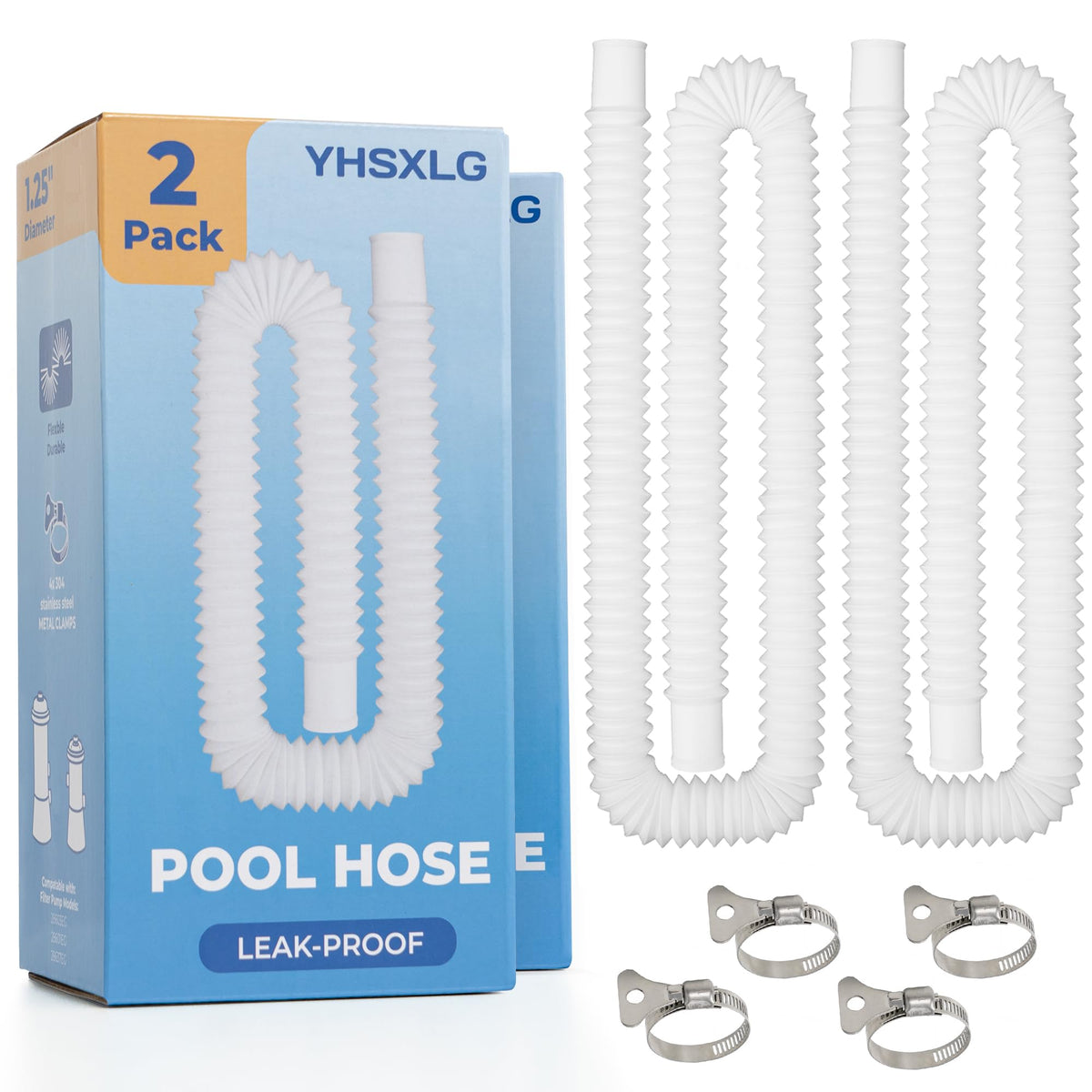 YHSXLG Pool Hose 1.25 inch diameter and 50 inch length