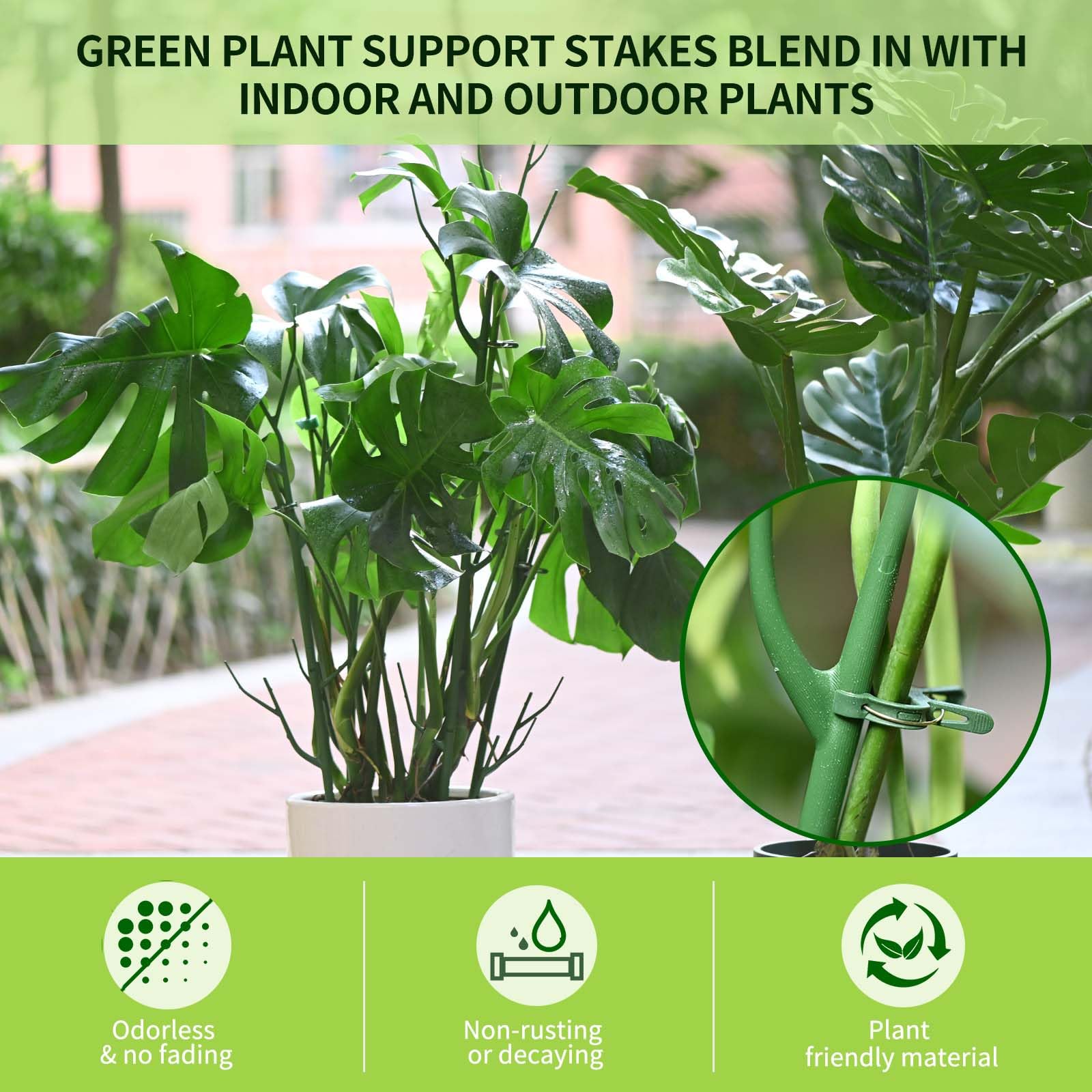 Yhtpouqe plant stakes showing adjustable height