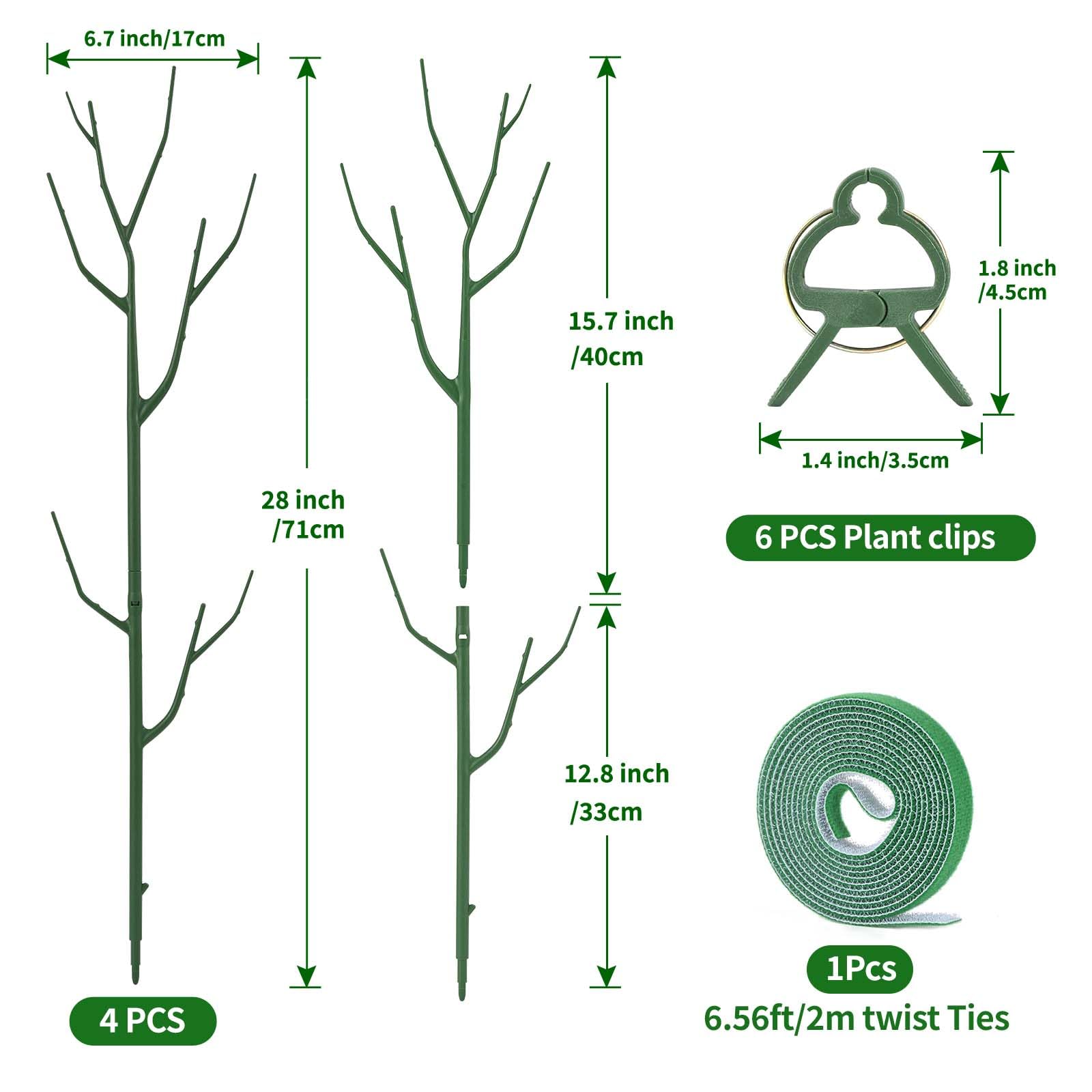 Yhtpouqe plant stakes with plant clips and garden ties