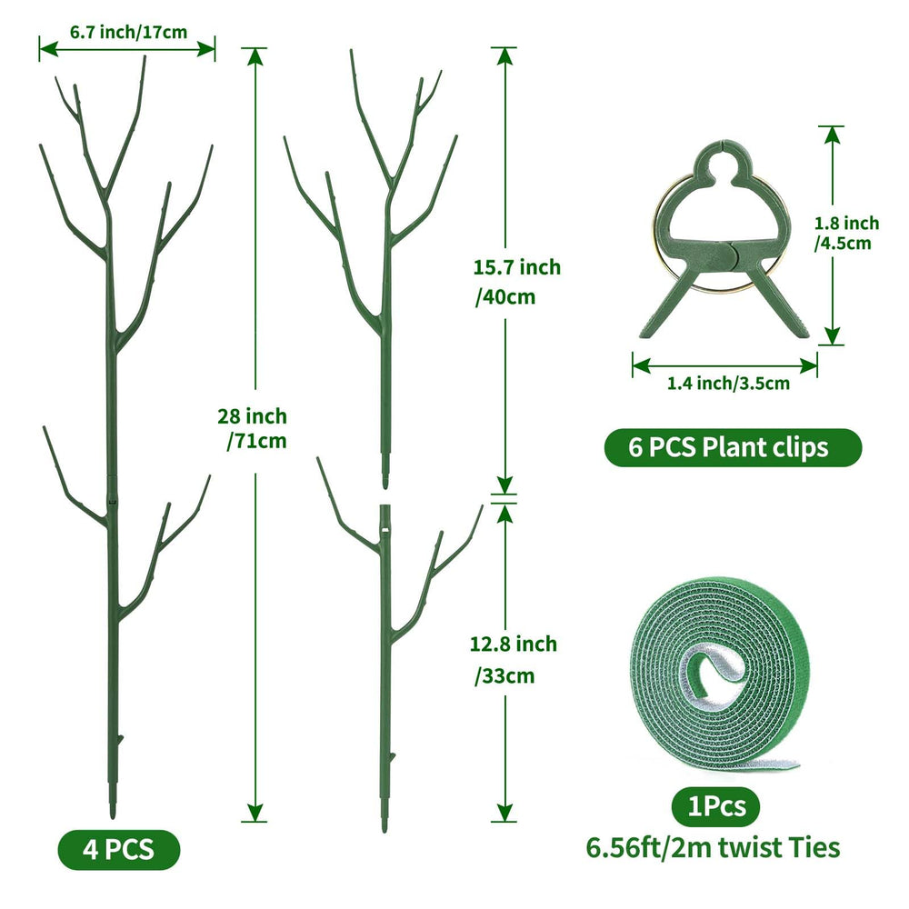 Yhtpouqe plant stakes with plant clips and garden ties