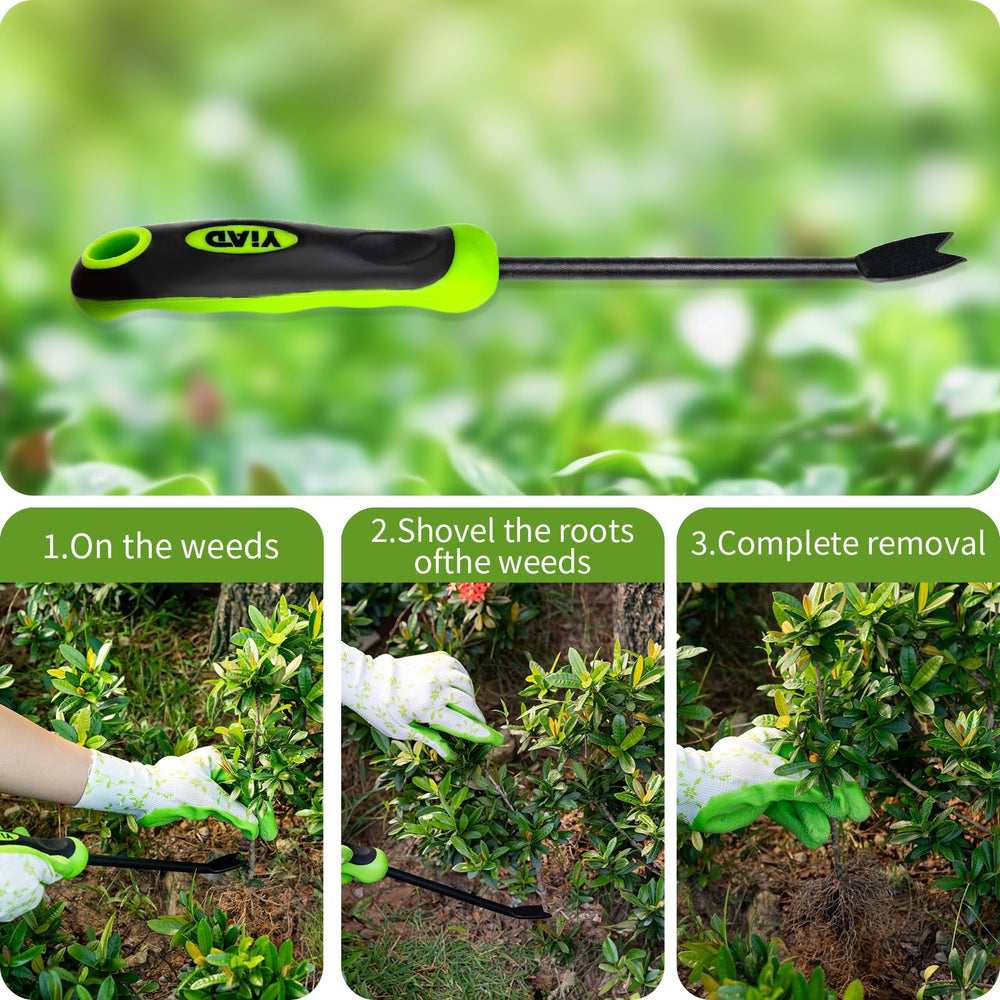YIAD DRAGON HORSE Hand Weeder Tool showing hanging hole for storage