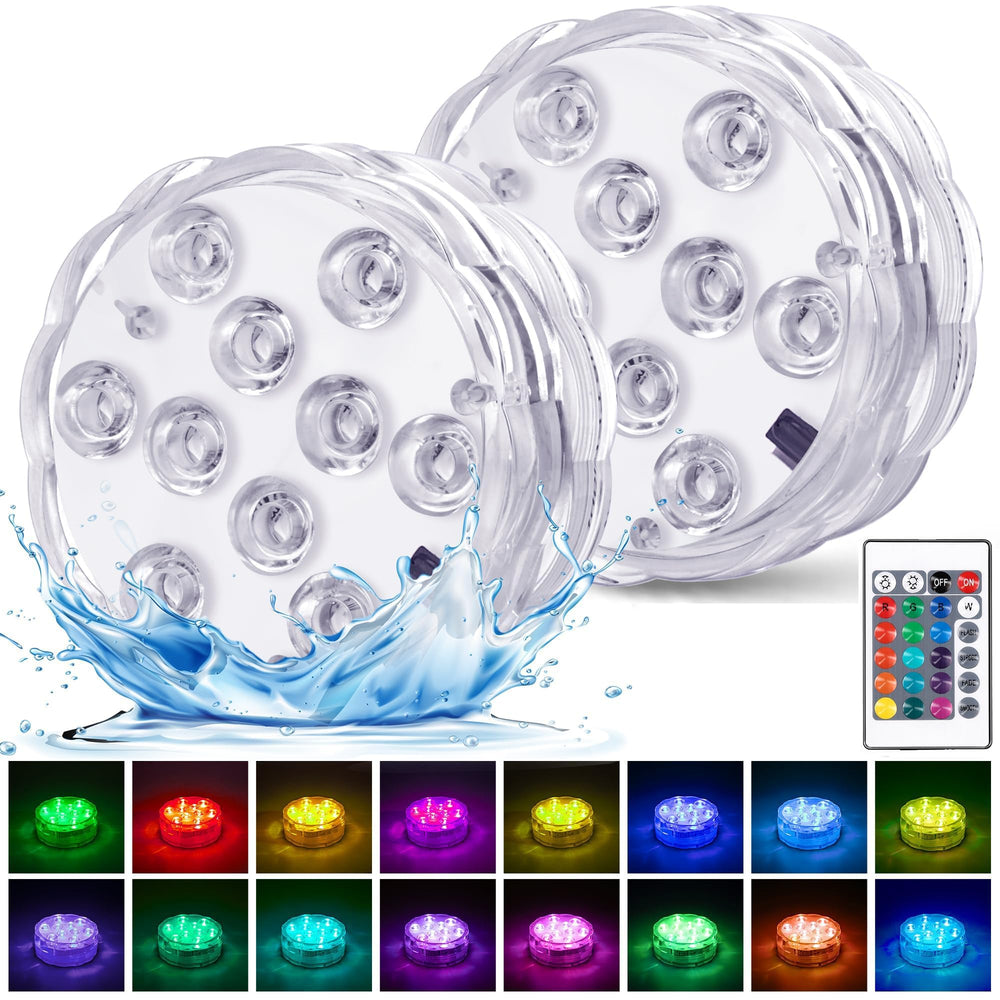 YiaMia Hot Tub Lights 2-Pack RGB LED lights front view