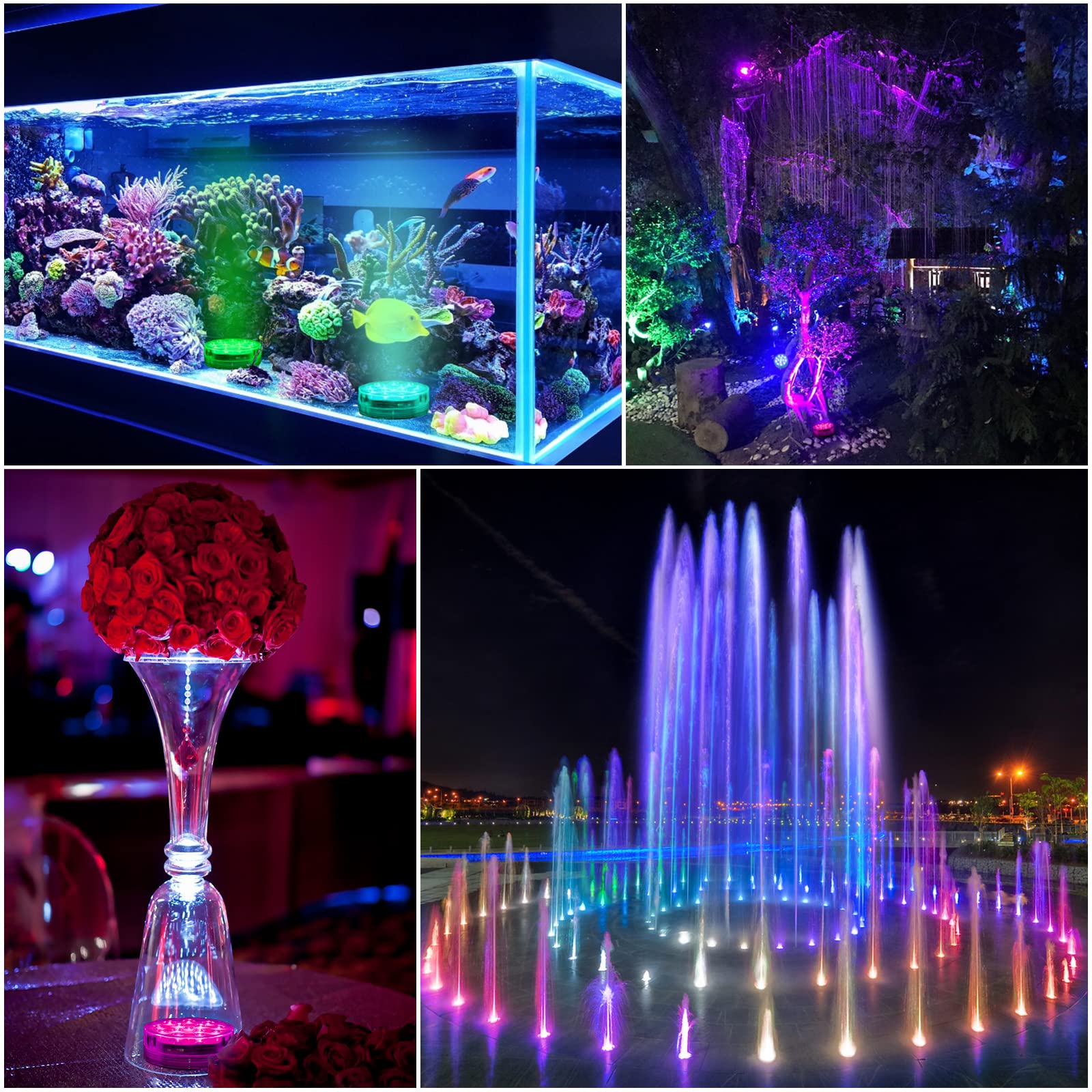 YiaMia Submersible LED Pool Light packaging with instructions
