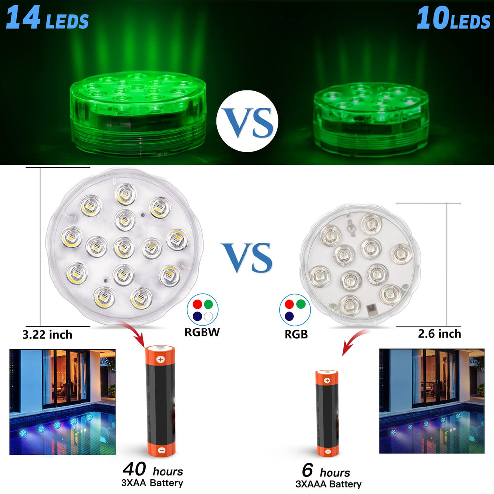 YiaMia Submersible LED Pool Light with remote control and suction cups
