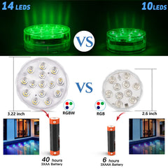 YiaMia Submersible LED Pool Light with remote control and suction cups