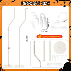 YIBOBO Skeleton Stand with zip ties and ground stakes included