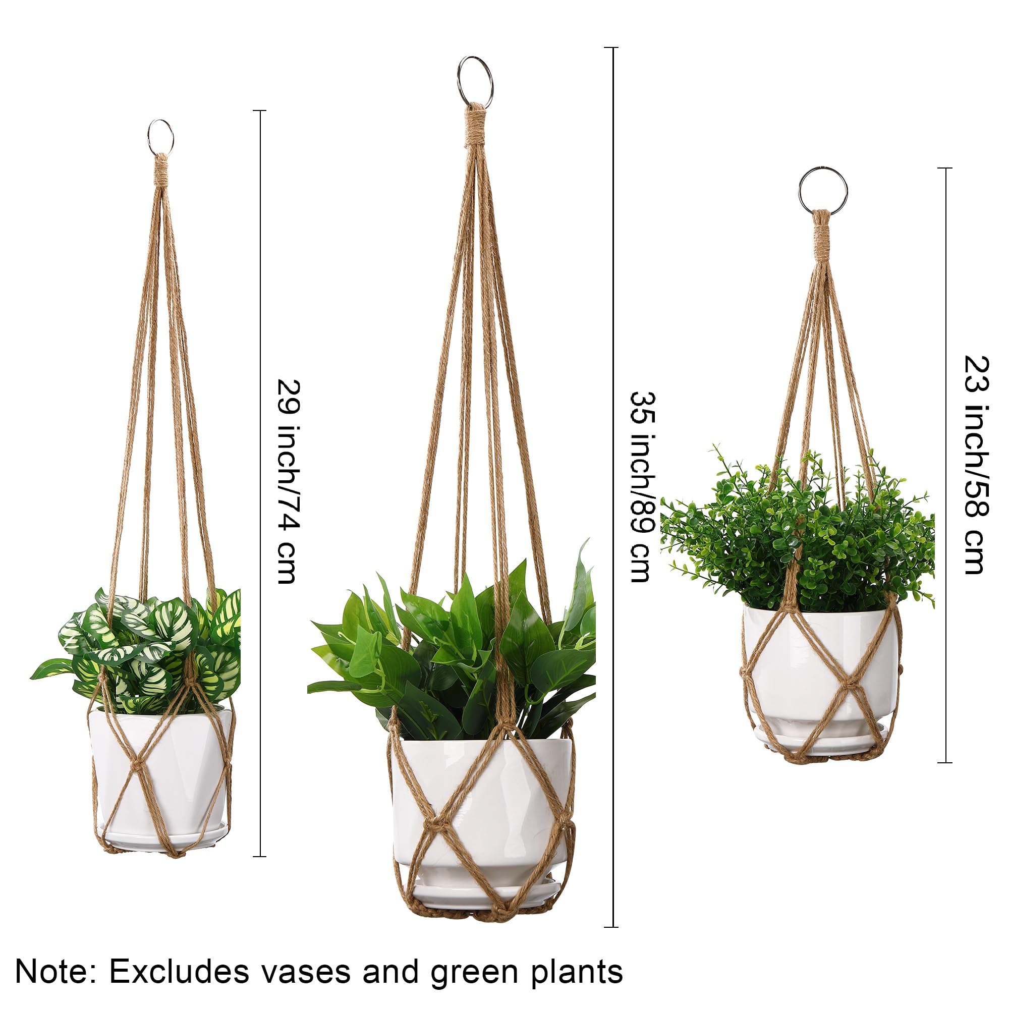 YIBOT macrame plant hanger showcasing a potted plant