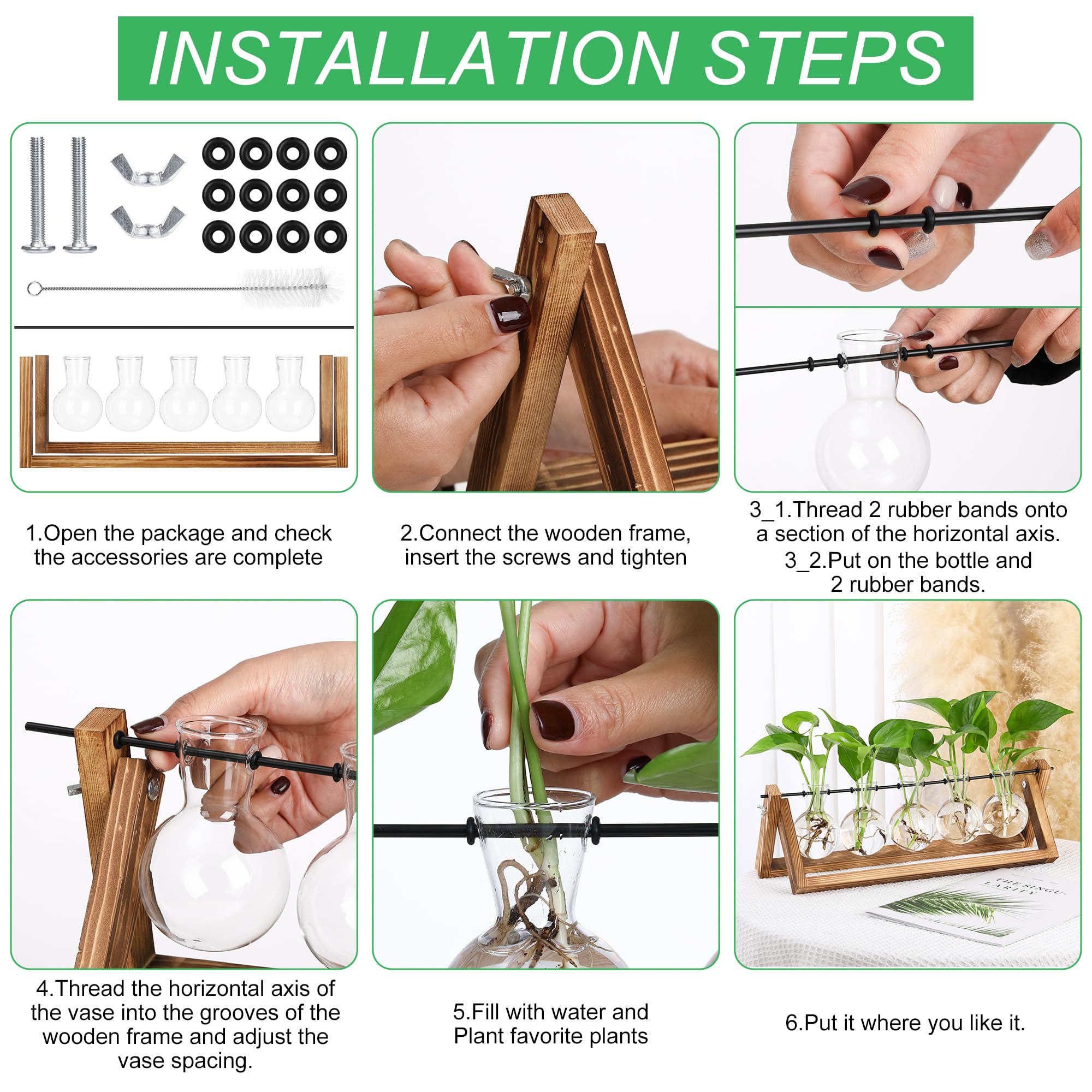 YIBOT wooden stand and metal holder for propagation station