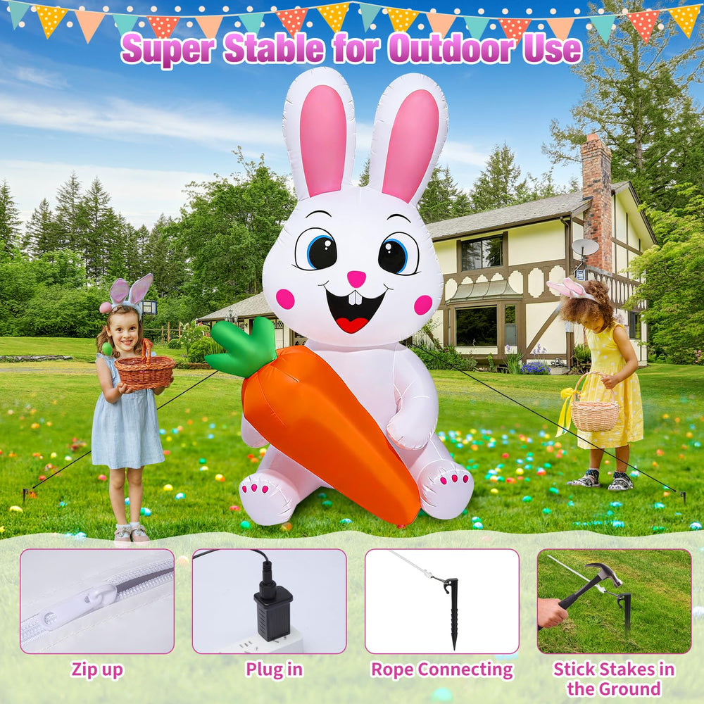 Yichuke inflatable bunny deflated, ready for storage