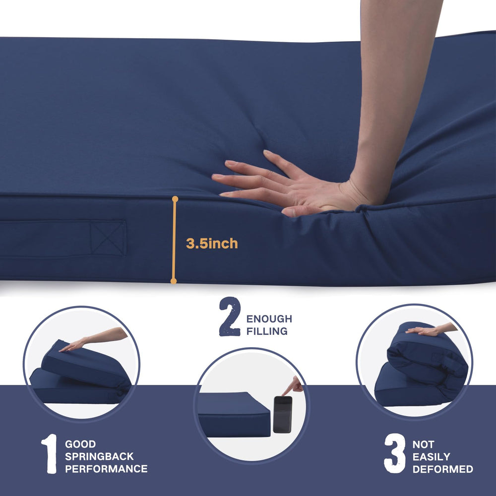 YIJIAN HOME Outdoor Bench Cushion with adjustable straps