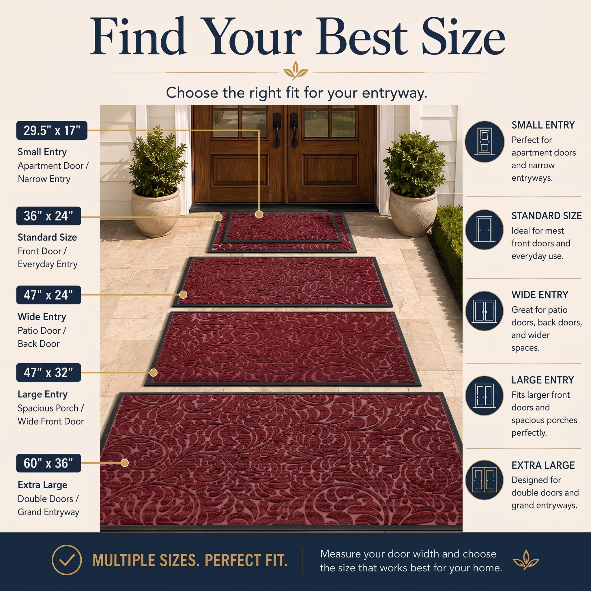 Yimobra door mat in a busy entryway