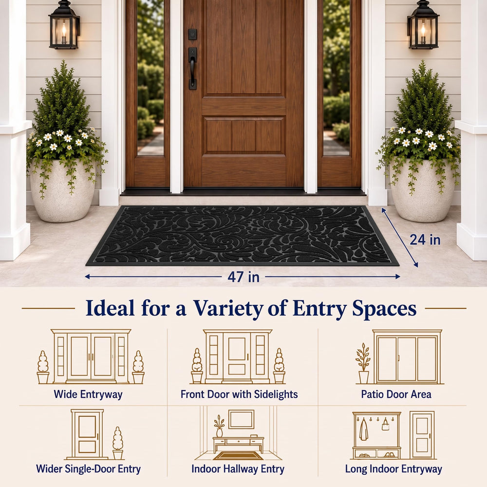 Yimobra doormat capturing dirt and moisture