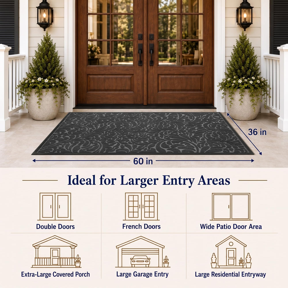 Yimobra doormat easy to clean with garden hose