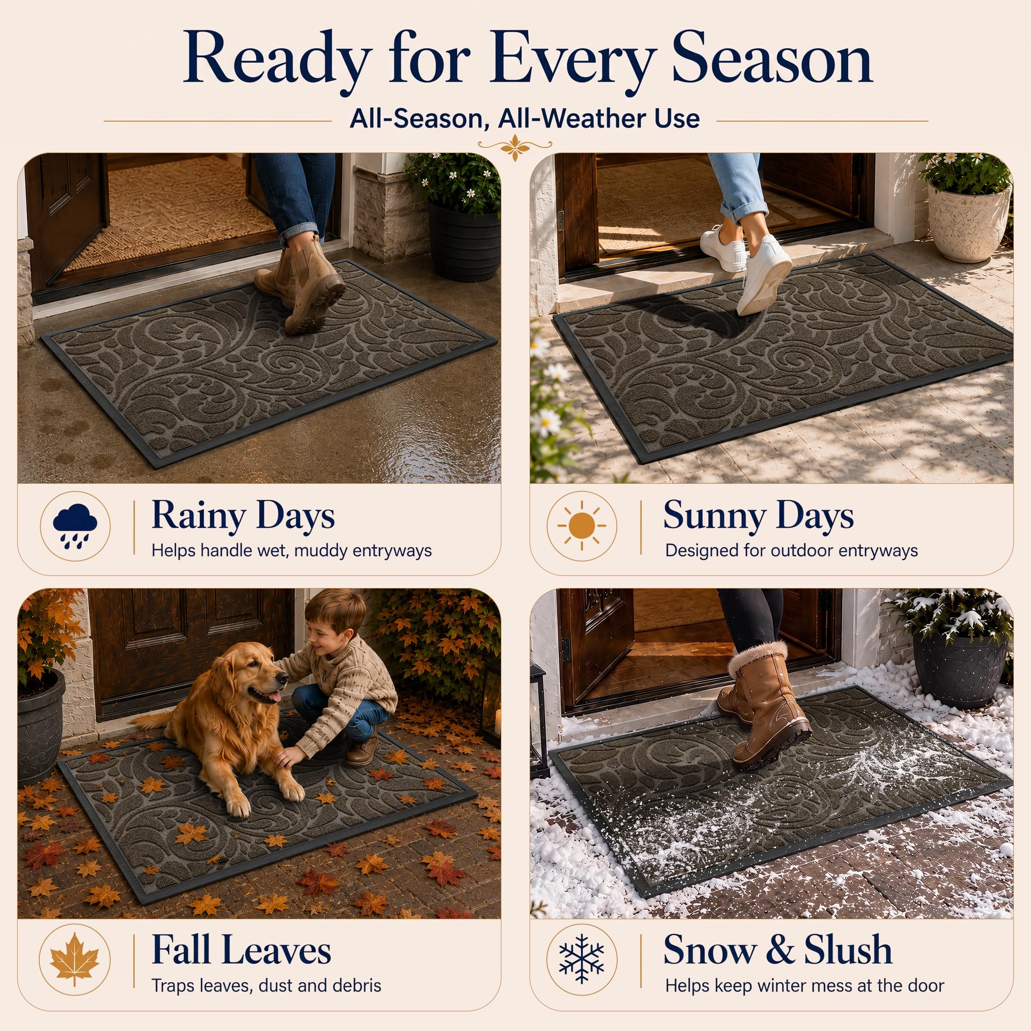 Yimobra doormat on a patio entrance