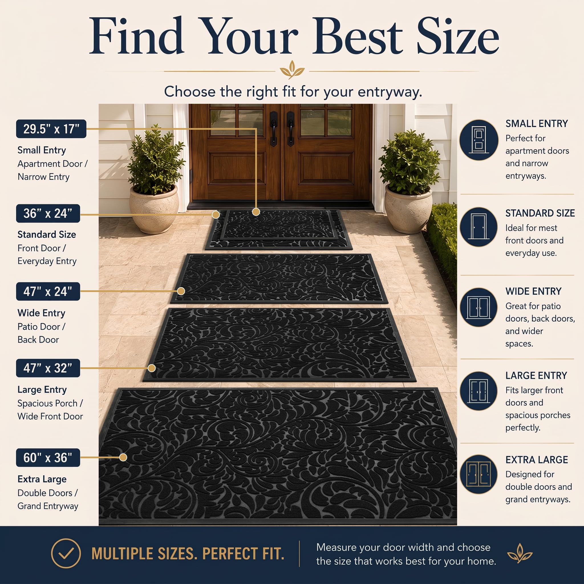 Yimobra doormat showcasing its durability outdoors