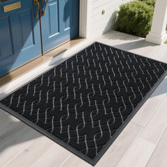 Yimobra Extra Large Door Mat 60x36 inches black front view