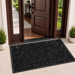 Yimobra Extra Large Front Door Mat 47x32 Inch, Black front view