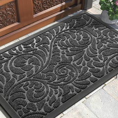 Yimobra Front Door Mat Grey 29.5x17 inches front view