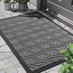 Yimobra Indoor Outdoor Mat 29.5x17 inches grey front view