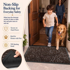 Yimobra Large Door Mat Coffee side view