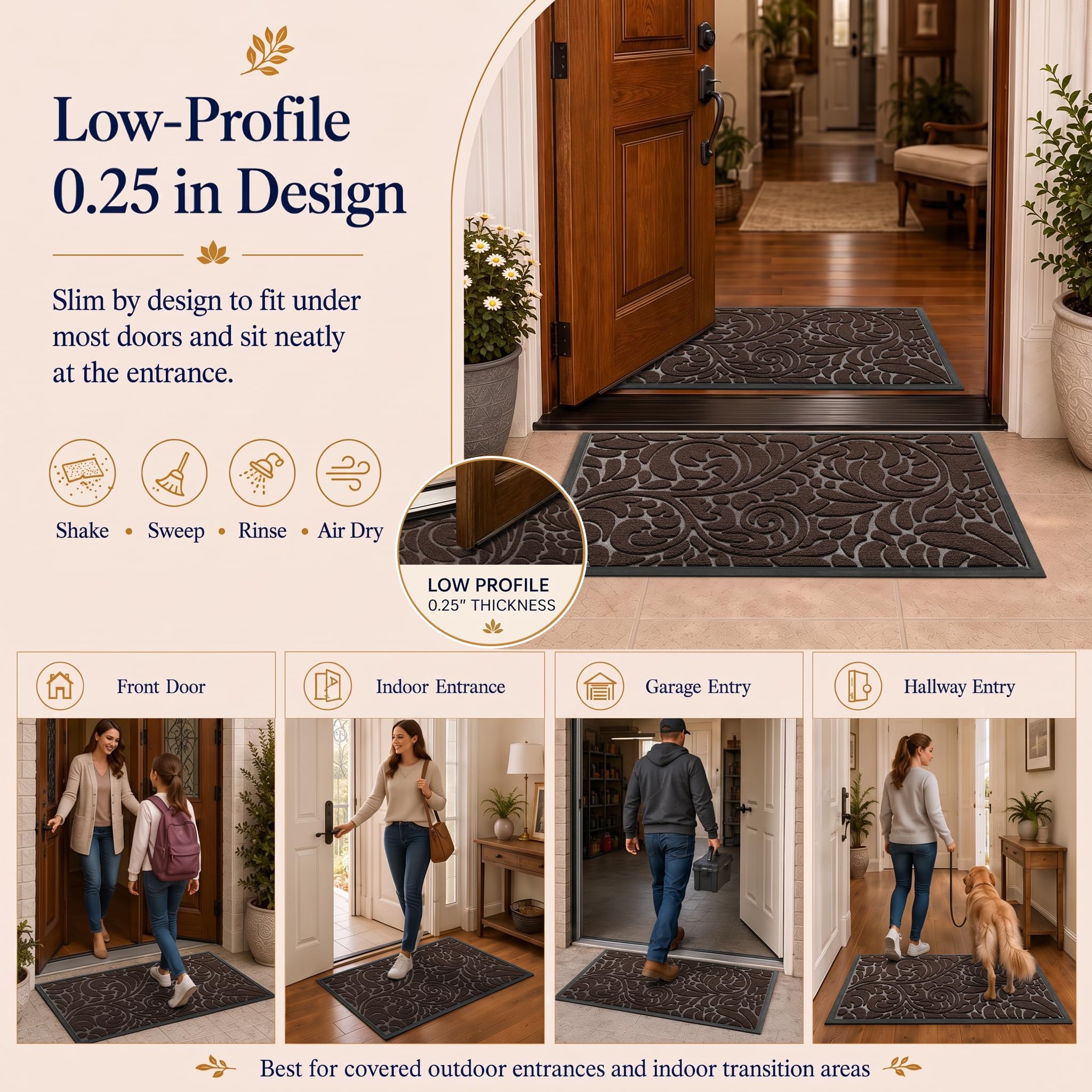 Yimobra Large Door Mat in outdoor setting