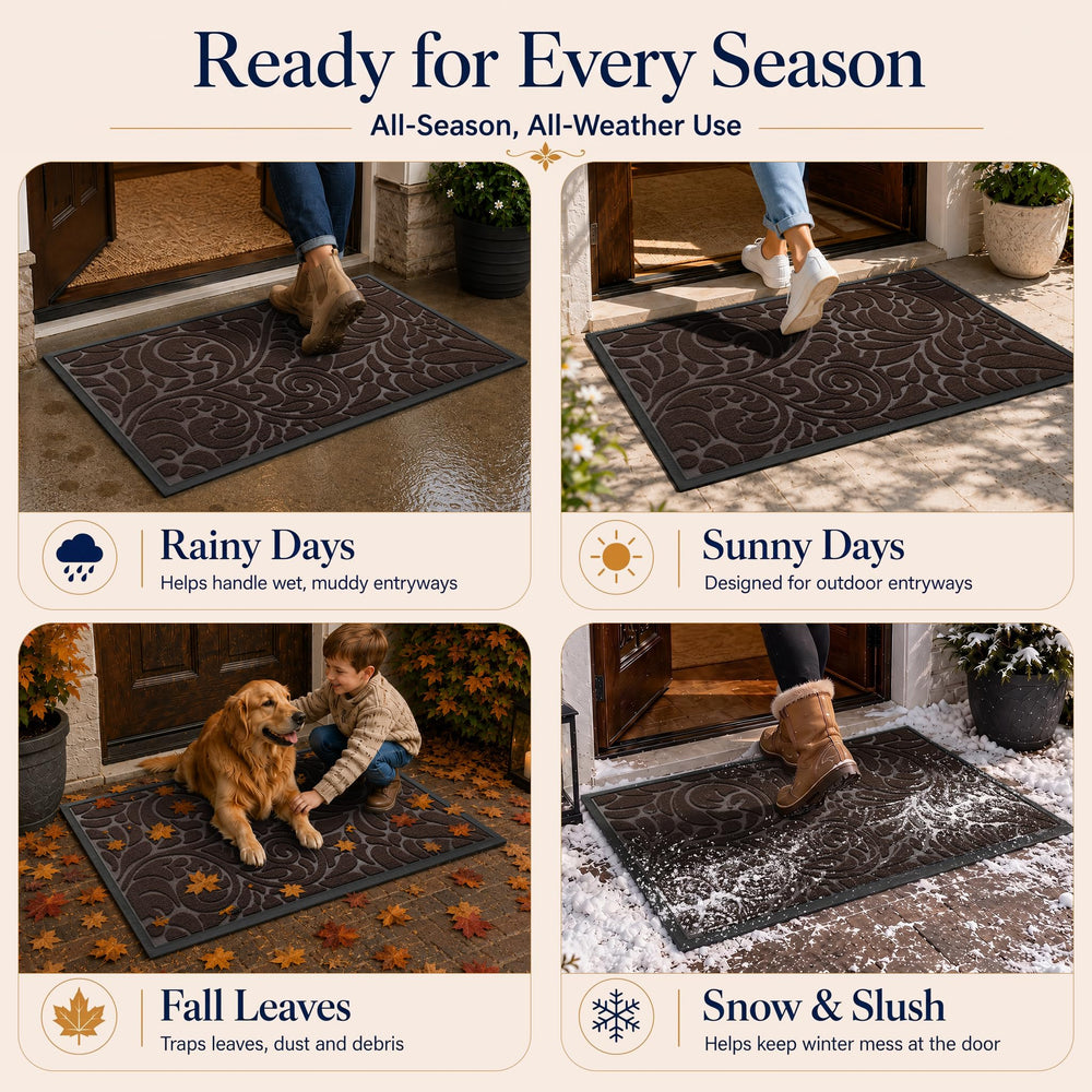 Yimobra Large Door Mat showing non-slip rubber backing