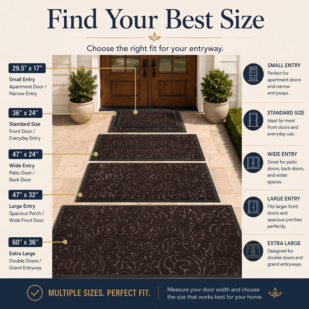 Yimobra Large Door Mat with dirt captured in grooves