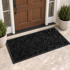 Yimobra Large Front Door Mat, 47x24 inch black design