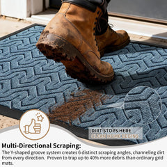 Yimobra Large Outdoor Mat with deep Y-pattern grooves