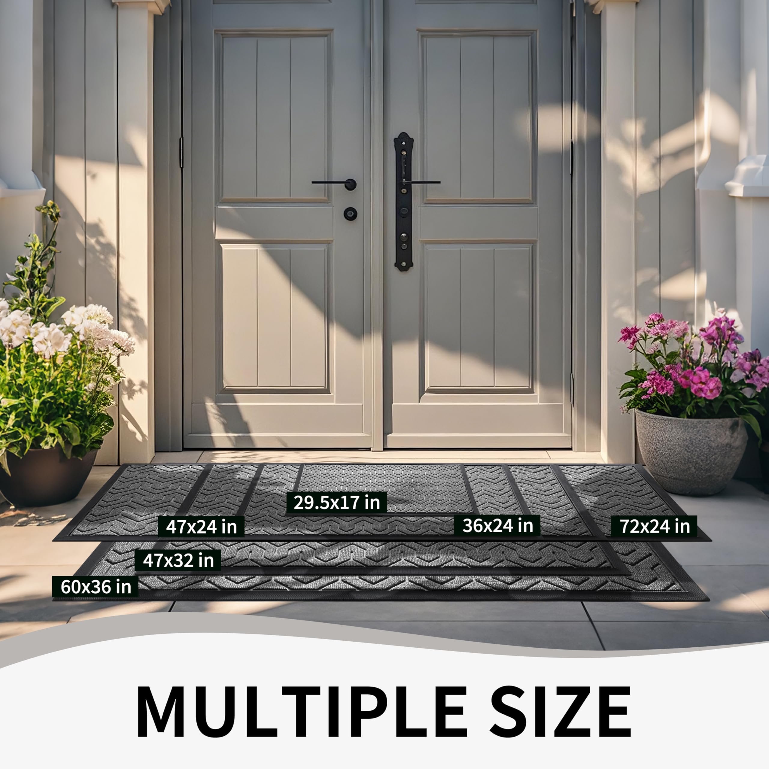Yimobra mat placed at front door entrance