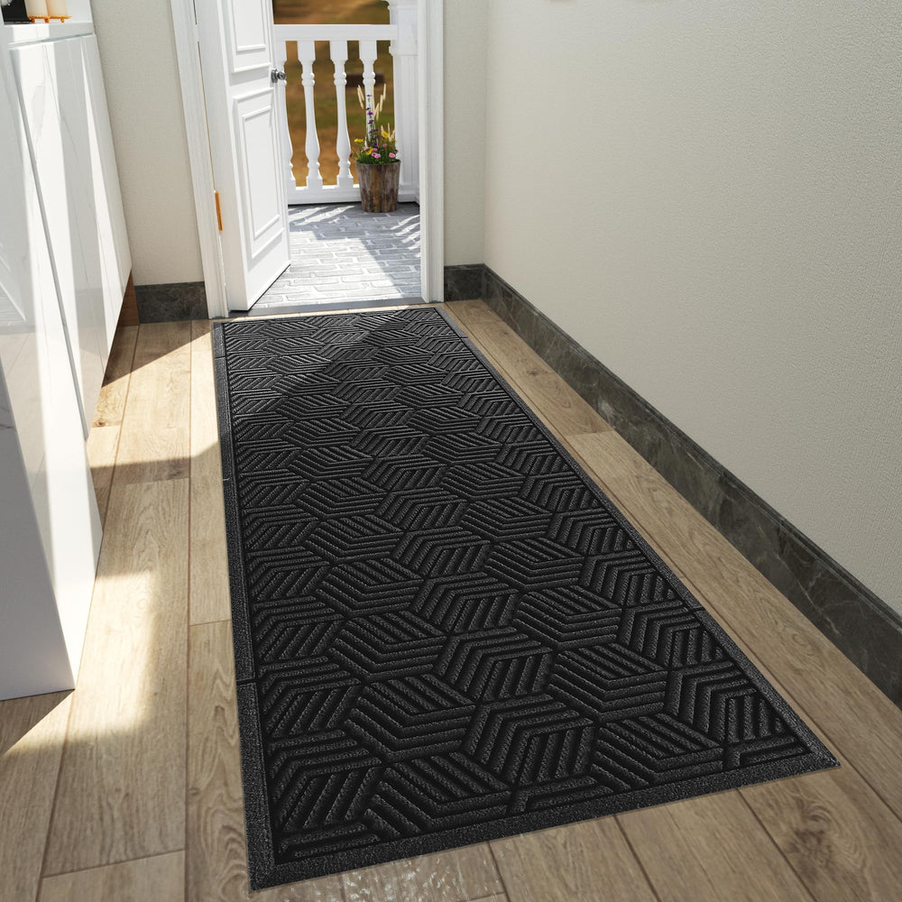 Yimobra Outdoor Indoor Runner Mat 72x24 inch black front view
