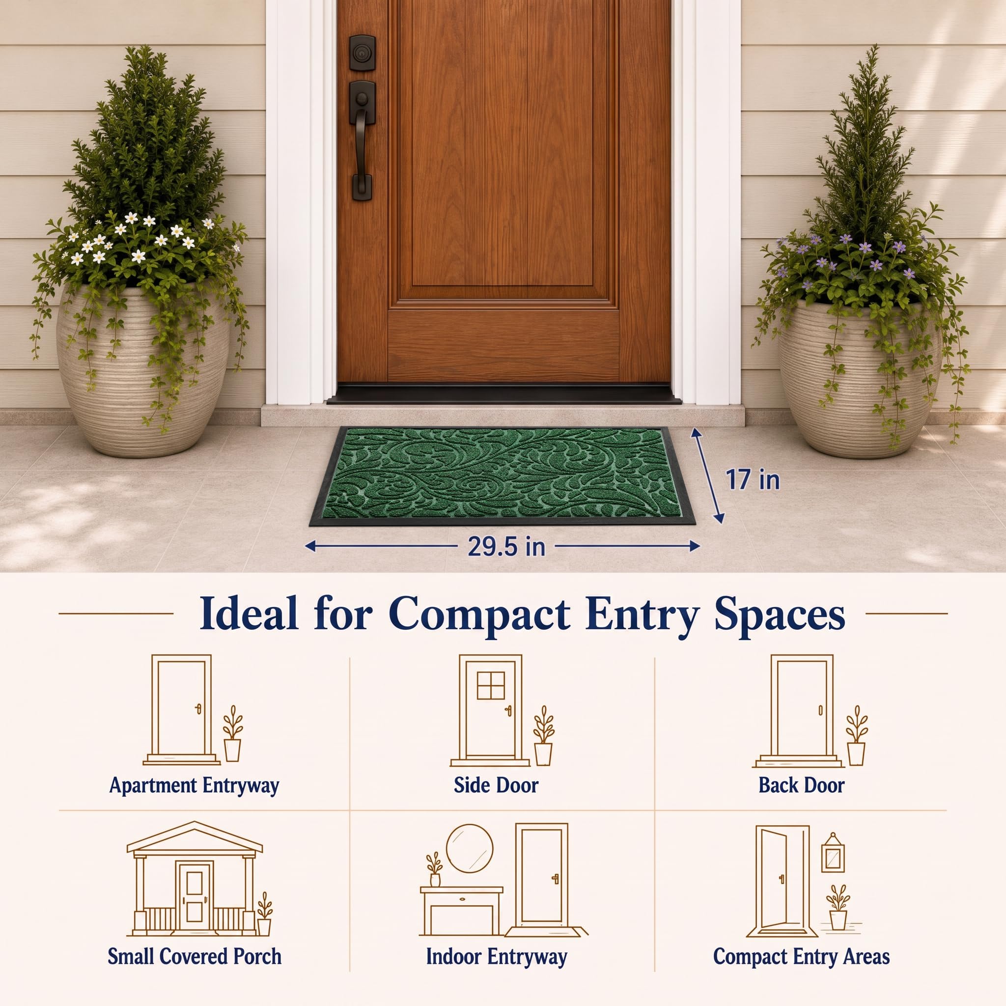 Yimobra outdoor mat showing deep groove design