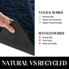 Yimobra outdoor mat showing rubber backing