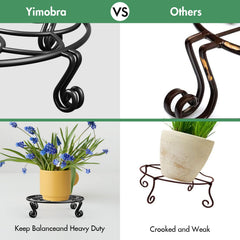 Yimobra plant stand in a garden setting with flowers