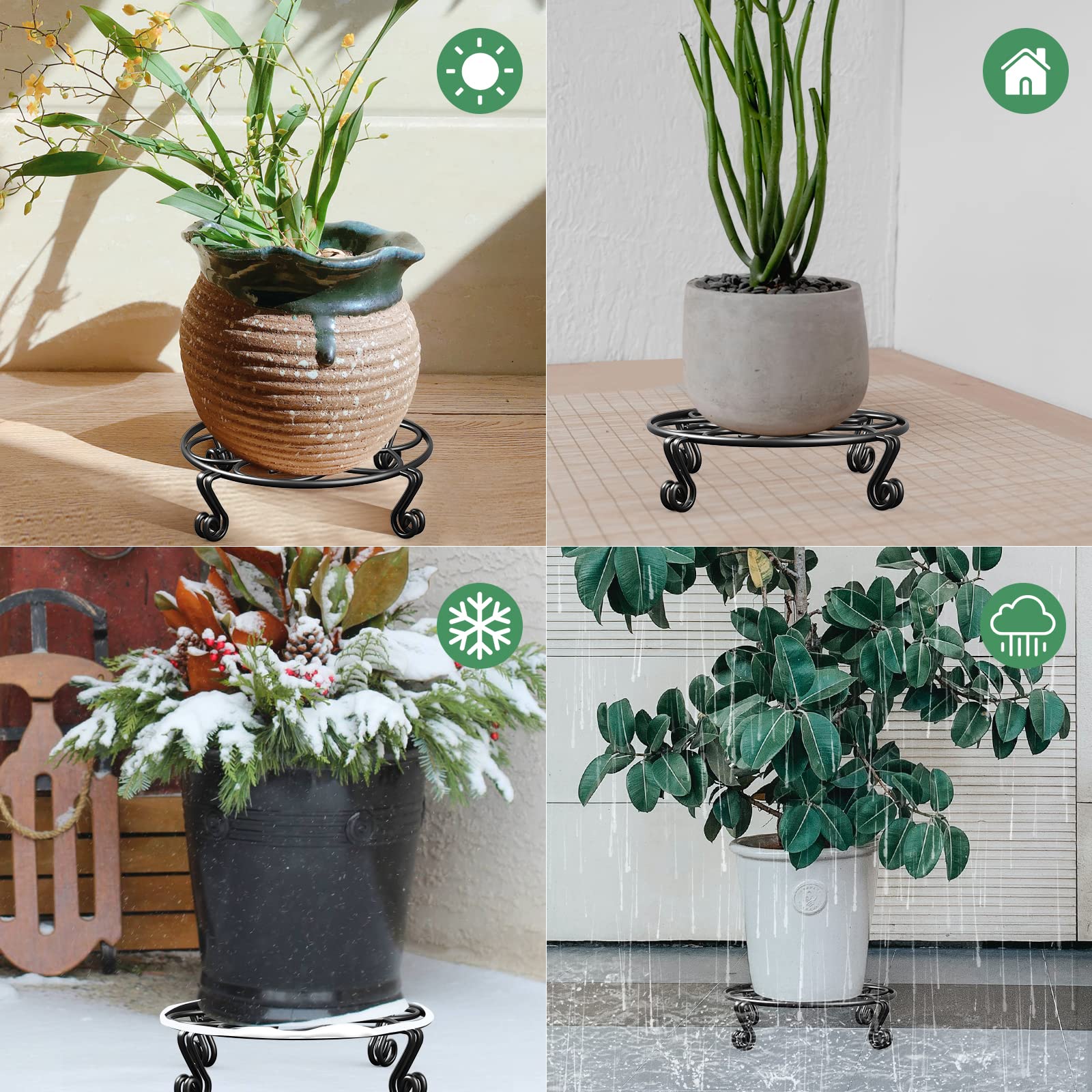 Yimobra plant stand in an outdoor balcony setup