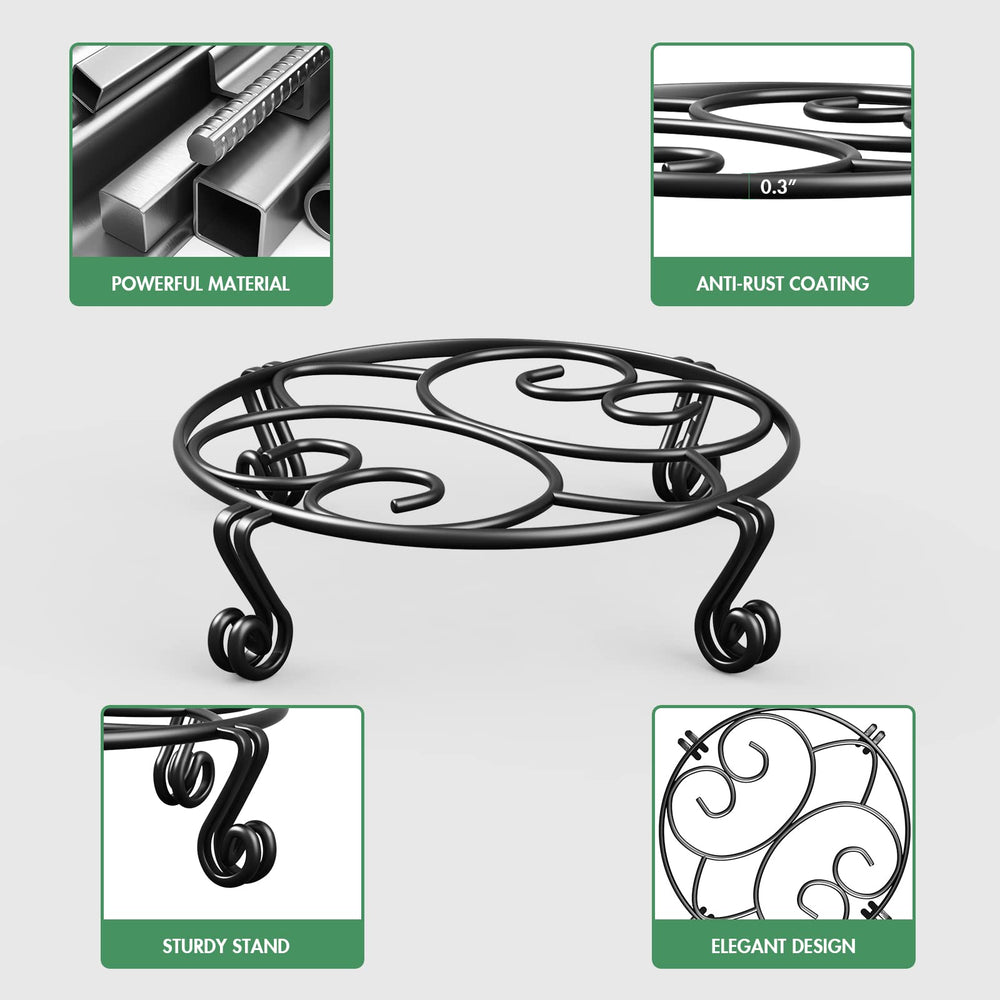 Yimobra plant stand side view showcasing floral pattern