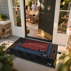 Yimobra Welcome Door Mat in outdoor setting