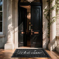 Yimobra Welcome Mat black rubber backing close-up