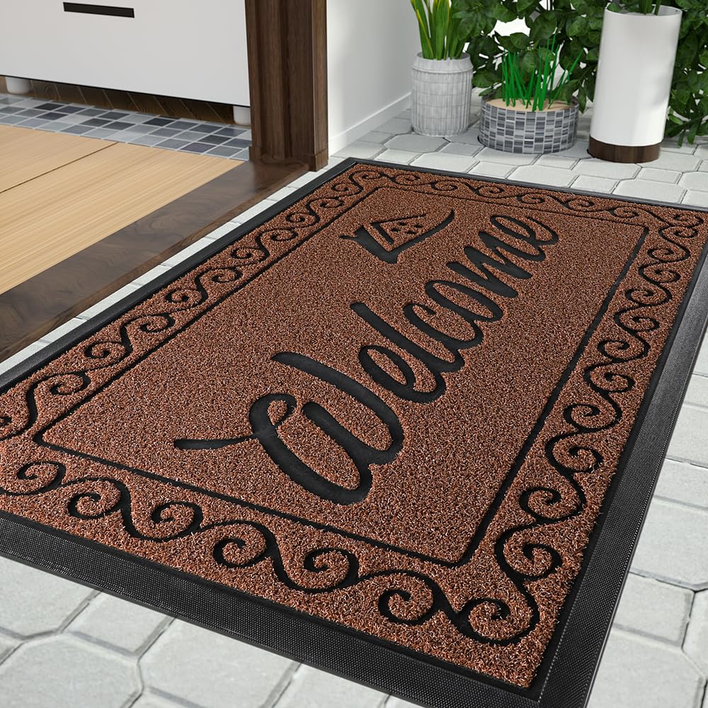 Yimobra Welcome Mat in garage entryway