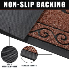 Yimobra Welcome Mat in outdoor entrance setting