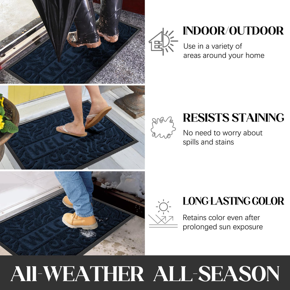 Yimobra welcome mat in use at front door