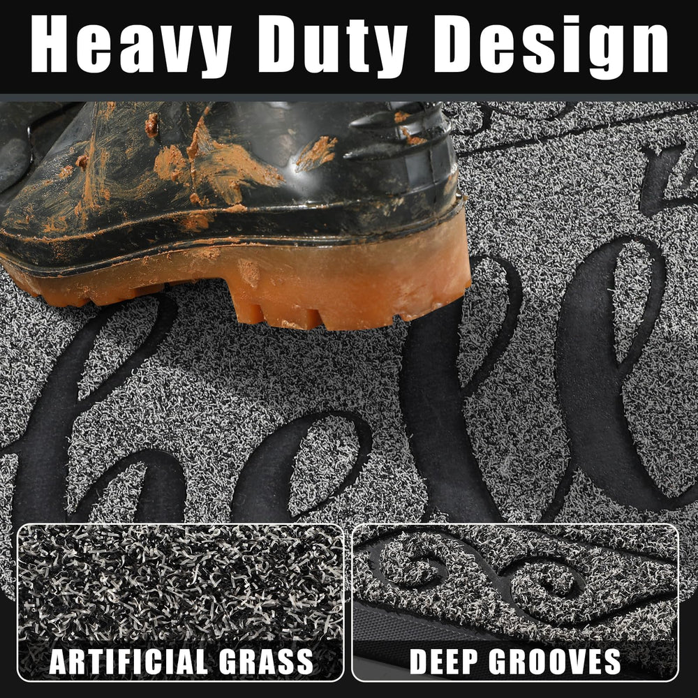 Yimobra welcome mat non-slip rubber backing close-up