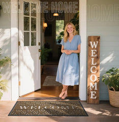 Yimobra Welcome Mat non-slip rubber backing close-up