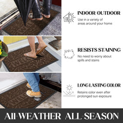 Yimobra Welcome Mat Outdoor capturing dirt and moisture