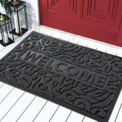 Yimobra Welcome Mat outdoor front view in grey