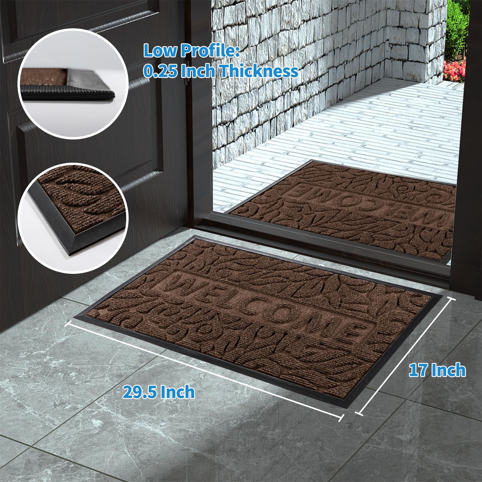 Yimobra Welcome Mat Outdoor versatile use at front door