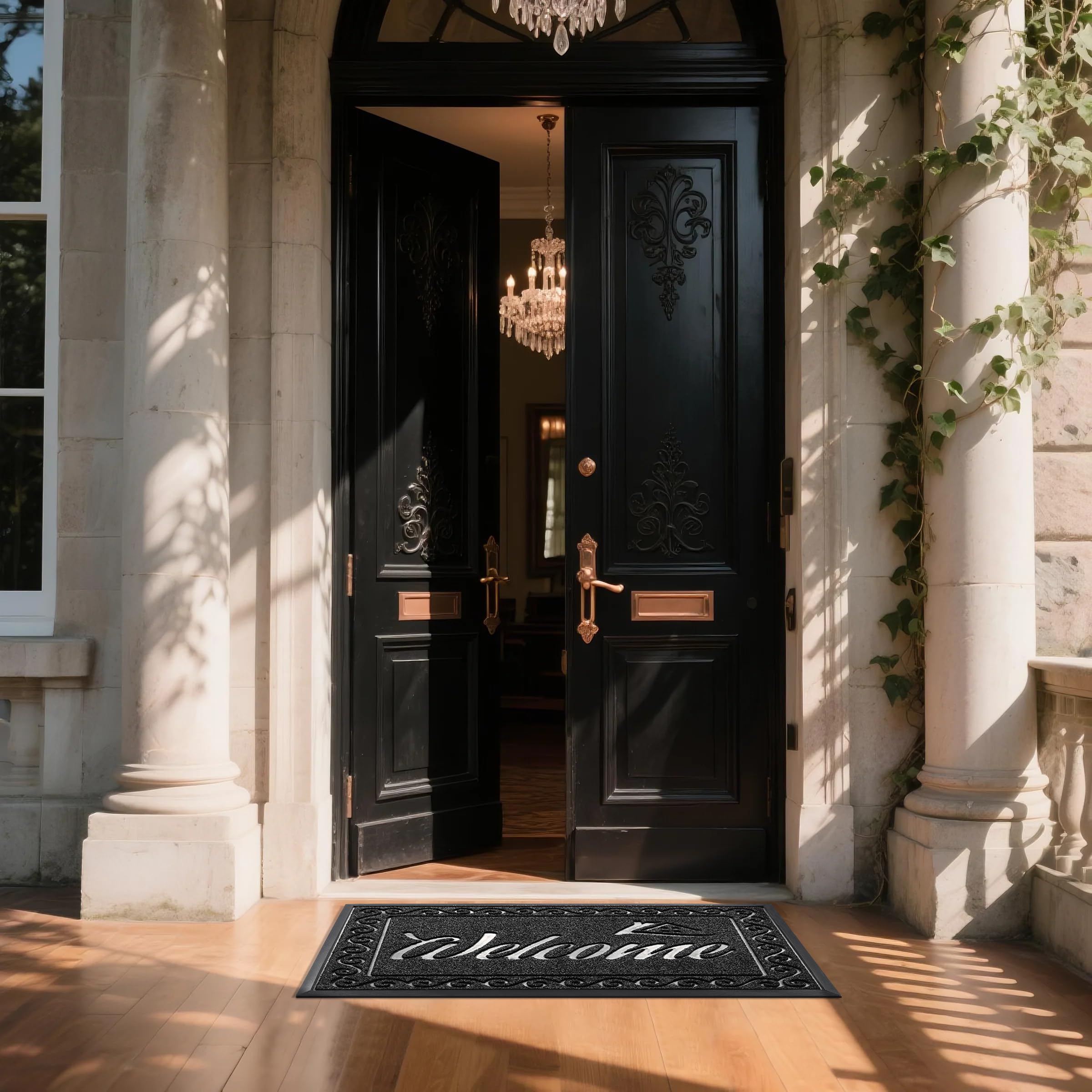 Yimobra Welcome Mat showcasing rubber backing