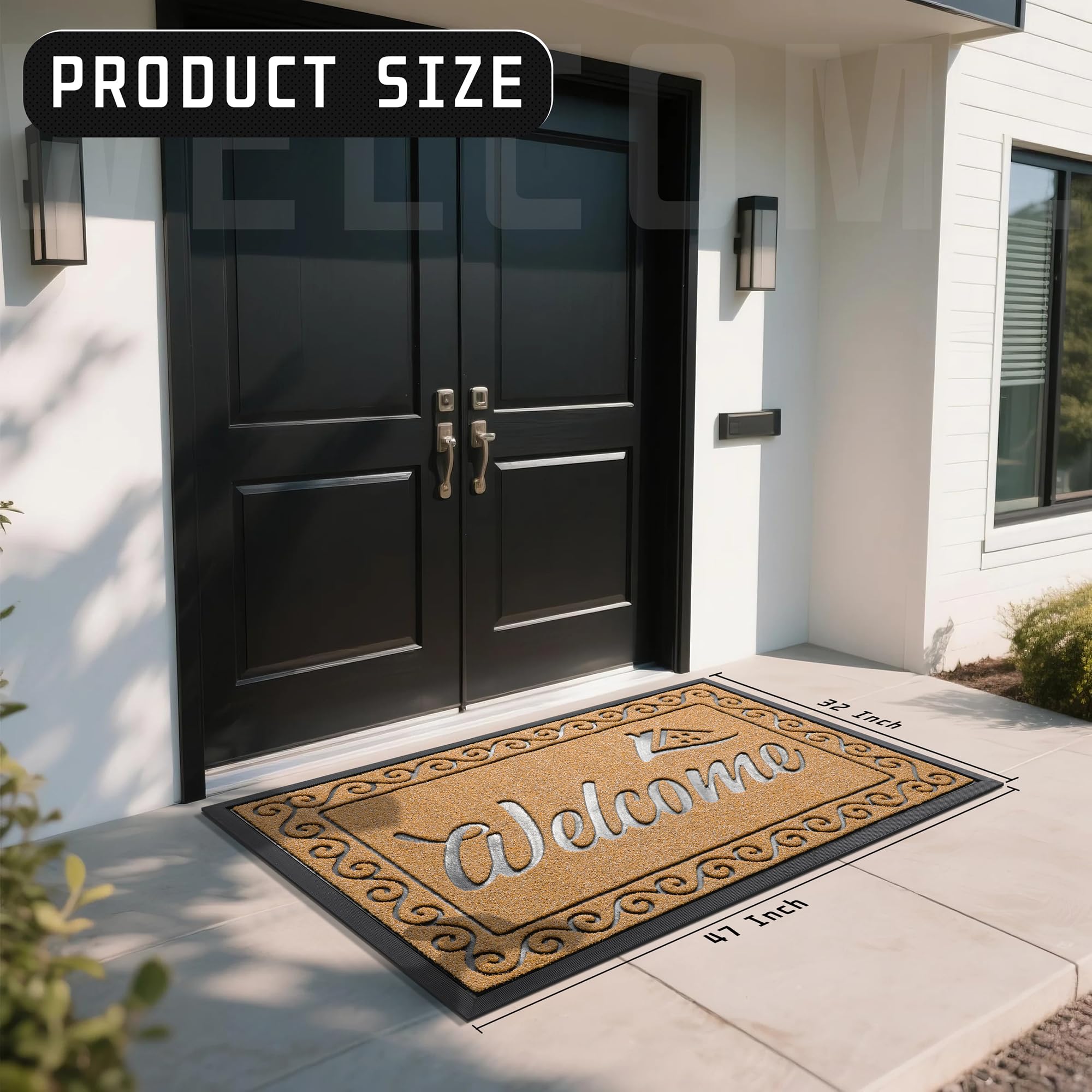 Yimobra Welcome Mat showing dirt trapping surface