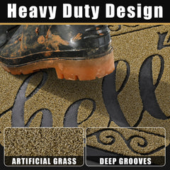Yimobra Welcome Mat showing non-slip rubber backing